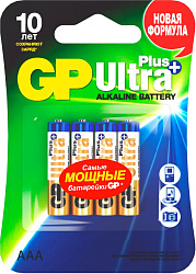 Батарея GP Ultra Plus Alkaline 24AUPNEW-2CR4 AAA (4шт) блистер
