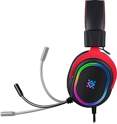 Наушники с микрофоном Defender Vapor черный 2.2м накладные USB оголовье (64584)