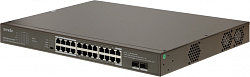 Коммутатор Tenda TEG1126P-24-410W (L2) 24x1Гбит/с 2SFP 24PoE 370W неуправляемый