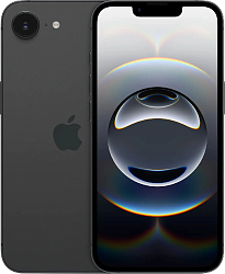 Смартфон Apple A3409 iPhone 16e 256Gb черный моноблок 3G 4G 1Sim 6.1" 1170x2532 iOS 18 48Mpix 802.11 a/b/g/n/ac/ax NFC GPS Protect