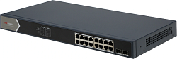 Коммутатор Hikvision DS-3E0518P-E/M(B) (L2) 16x1Гбит/с 2SFP 16PoE 125W неуправляемый