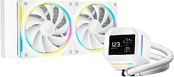 Система водяного охлаждения Deepcool LM240 WH ARGB Soc-AM5/AM4/1200/1700/1851 белый 4-pin 19-36dB Al LCD 220W 1404gr Ret (R-LM240-WHDMMC-1)