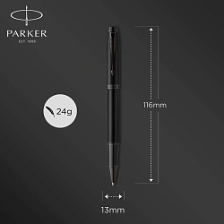 Ручка роллер Parker IM Achromatic T317 (2127743) Matt Black F черн. черн. подар.кор.