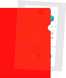 Папка-уголок Бюрократ -E310N/1RED непрозрачный A4 пластик 0.18мм красный