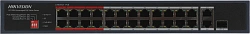 Коммутатор Hikvision DS-3E0326P-E/M(C) (L2) 25x100Мбит/с 1SFP 24PoE 230W неуправляемый