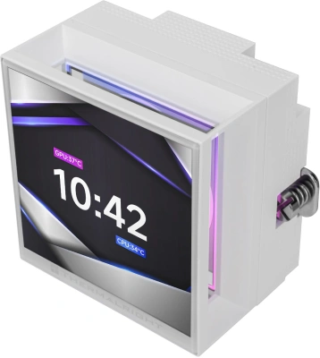Система водяного охлаждения Thermalright Hyper Vision 360 ARGB Soc-AM5/AM4/1151/1200/2066/2011/1700 белый 4-pin 27dB Al LCD Ret (H-VISION-360-WH-ARGB)