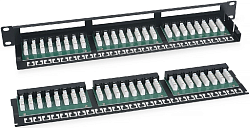 Патч-панель Cabeus PLHD-48-CAT.5E-DUAL 19" 1U 48xRJ45 кат.5E