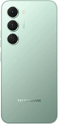 Смартфон Tecno Spark 40 Pro 128Gb 8Gb зеленый моноблок 3G 4G 2Sim 6.78" 1224x2720 Android 15 50Mpix 802.11 a/b/g/n/ac/ax NFC GPS GSM900/1800 Protect FM
