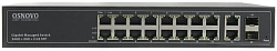 Коммутатор Osnovo SW-71802/L 2xКомбо(1000BASE-T/SFP) управляемый