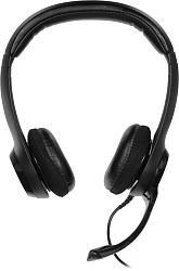 Наушники с микрофоном Logitech H390 черный 1.9м накладные USB оголовье (981-000803)