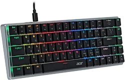 Клавиатура Acer OKW302 механическая серебристый USB Multimedia for gamer для ноутбука LED (ZL.KBDCC.01C)
