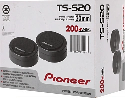 Колонки автомобильные Pioneer TS-S20 200Вт 92дБ 8Ом 2см (ком.:2кол.) твитер