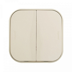 Выключатель Legrand Quteo откр. 2кл. IP20 слоновая кость (782232)