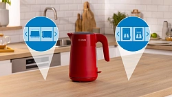 Чайник электрический Bosch TWK2M164 1.7л. 2400Вт красный корпус: пластик