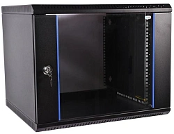 Шкаф коммутационный ЦМО ШРН-ЭКОНОМ (ШРН-Э-12.500-9005) настенный 12U 600x520мм пер.дв.стекл 75кг черный 470мм