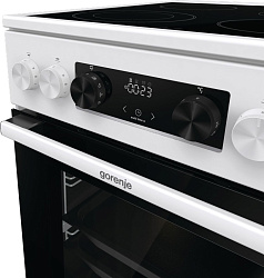 Плита Электрическая Gorenje GECS5C70WA белый/черный стеклокерамика (без крышки)