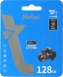 Флеш карта microSDXC 128GB Netac NT02P500STN-128G-S P500 w/o adapter