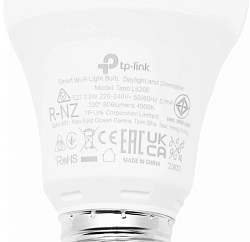 Умная лампа TP-Link Tapo L520E E27 8.7Вт 806lm Wi-Fi (упак.:1шт)