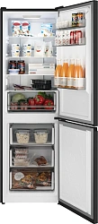 Холодильник Weissgauff WRK 185 Total NoFrost Inverter Black Inox 2-хкамерн. черная сталь инвертер