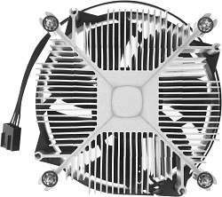 Устройство охлаждения(кулер) PcCooler R95S-I Soc-1200/1700/1851 серебристый/черный 4-pin 31.1dB Al 95W 360gr Ret (R95S-XXNIXX-CL)