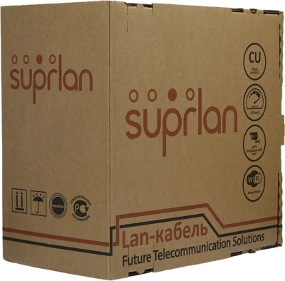 Кабель сетевой информационный Suprlan Premium 01-1012-2 кат.5E FTP 4 пары 24AWG PVC внутренний 305м серый