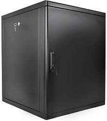 Шкаф коммутационный ЦМО (ШРН-М-12.500.1-9005) настенный 12U 600x456мм пер.дв.металл 130кг черный 456мм 20.9кг 180град. 610мм IP20 сталь