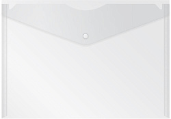 Конверт на кнопке Buro -PK120BU/CLEAR A4 пластик 0.12мм прозрачный