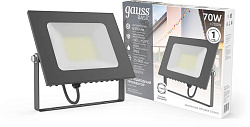 Прожектор уличный Gauss Qplus 688100370 светодиодный 70Втграфитовый