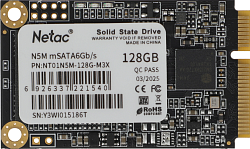 Накопитель SSD Netac SATA-III 128GB NT01N5M-128G-M3X N5M mSATA