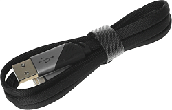 Кабель Hoco U119 Machine iP USB (m)-Lightning (m) 1.2м черный коробка плоский