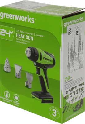 Технический фен Greenworks G24HG темп.50-550С (3400207)