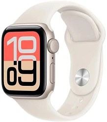 Смарт-часы Apple Watch SE 3 2025 A3325 44мм OLED корп.сияющая звезда Sport Band рем.сияющая звезда разм.брасл.:M/L (MEHJ4AF/A)