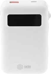 Мобильный аккумулятор Cactus CS-PBFSNT-10000 10000mAh 3A USB-A/USB-C белый