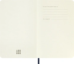 Блокнот Moleskine CLASSIC SOFT QP613B20 Pocket 90x140мм 192стр. нелинованный мягкая обложка синий сапфир
