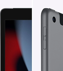 Планшет Apple iPad 2021 A2603 A13 Bionic 6С RAM3Gb ROM64Gb 10.2" IPS 2160x1620 4G iOS серый космос 8Mpix 12Mpix BT WiFi 9hr