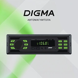 Автомагнитола Digma MCP-225G 1DIN 2x45Вт v5.0 AUX 2