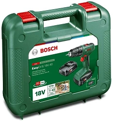 Дрель-шуруповерт Bosch Easydrill 18V-40 1200Вт аккум. патрон:быстрозажимной (кейс в комплекте) (06039D8002)
