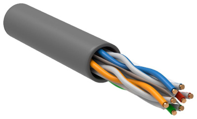 Кабель информационный ITK LC1-C604-121 кат.6 UTP 4 пары 23AWG LSZH внутренний 305м серый
