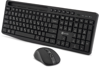 Клавиатура + мышь Оклик S275W клав:черный мышь:черный USB беспроводная slim Multimedia (1993113)