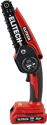 Цепная пила Elitech ПА 206К (E1611.018.00) дл.шины:6" (15cm) 1аккум. ЗУ (205459)