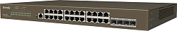 Коммутатор Tenda TEG3328F (L2) 24x1Гбит/с 4SFP управляемый