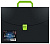 Портфель Бюрократ Black Opal BLPP01LETT 1 отдел. A4 пластик 0.7мм черный/салатовый