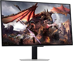 Монитор Samsung 32" Odyssey OLED G8 LS32DG800SIXCI серебристый OLED LED 16:9 HDMI M/M TV матовая HAS Piv 250cd 178гр/178гр 3840x2160 240Hz FreeSync Premium Pro DP 4K USB 8.4кг