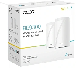 Бесшовный Mesh роутер TP-Link Deco BE65 (DECO BE65(2-PACK)) BE9300 100/1000/2500BASE-T белый (упак.:2шт)