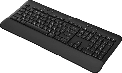 Клавиатура Logitech K650 черный USB беспроводная BT/Radio (подставка для запястий) (920-010954)