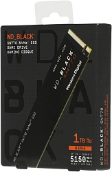 Накопитель SSD WD S PCIe 4.0 x4 1TB WDS100T3X0E Black SN770 M.2 2280