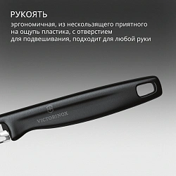Овощечистка Victorinox Iotaс лезвием двухсторон. черный упак.:европодвес (6.0942.3)