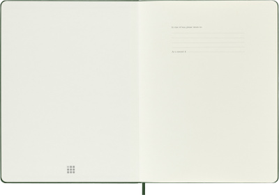 Блокнот Moleskine CLASSIC QP092K15 XLarge 190х250мм 192стр. нелинованный твердая обложка зеленый