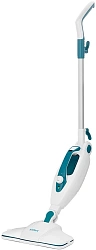 Швабра паровая Kitfort КТ-1080 1500Вт белый/бирюзовый