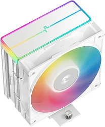Устройство охлаждения(кулер) Deepcool AG400 Wh V2 ARGB Soc-AM5/AM4/1200/1700/1851 белый 4-pin 31.6dB Al+Cu 220W 643gr Ret (R-AG400-WHAMMN-GJD)